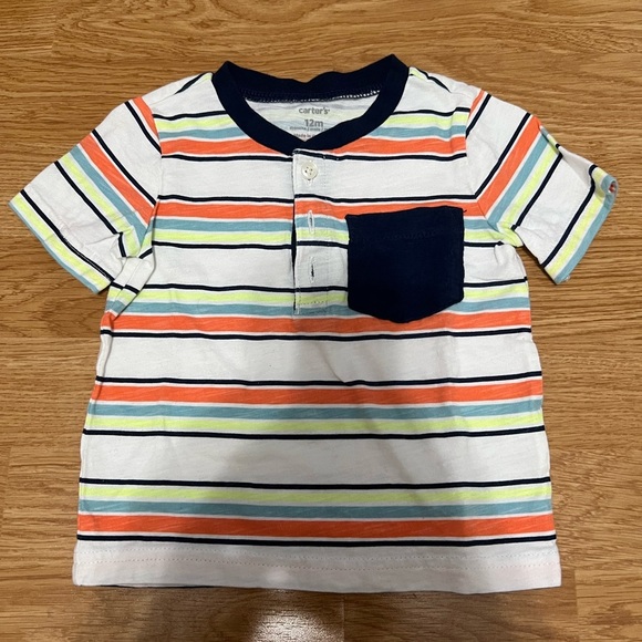 Carter’s Striped Baby Outfit Set with Bodysuit,Shirt and Pants (Size 12 Months) - Picture 9 of 10